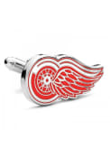 Detroit Red Wings Silver Plated Cufflinks - Silver