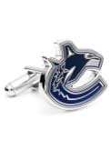 Vancouver Canucks Silver Plated Cufflinks - Silver