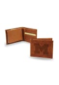 Michigan Wolverines Manmade Leather Bifold Wallet - Brown