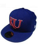 Kansas Jayhawks New Era 59FIFTY Fitted Hat - Blue
