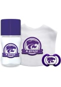 White K-State Wildcats 3-Piece Baby Baby Gift Set
