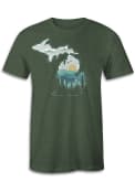 Michigan Forest Fashion T Shirt - Green