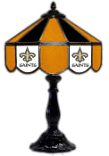New Orleans Saints 21 Inch Glass Pub Lamp