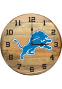 Detroit Lions Oak Barrel Wall Clock