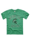 Michigan State Spartans Youth Green Loose Text Fashion Tee