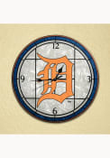 Detroit Tigers Art-Glass Wall Clock