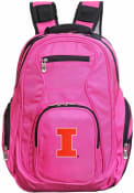 Illinois Fighting Illini 19 Laptop Backpack - Pink