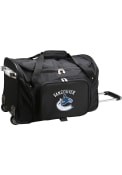 Vancouver Canucks 22 Rolling Duffel Luggage - Black