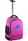 Detroit Lions Wheeled Premium Backpack - Pink