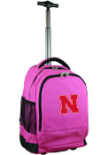Nebraska Cornhuskers Wheeled Premium Backpack - Pink