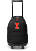 Illinois Fighting Illini 18 Wheeled Tool Backpack - Black
