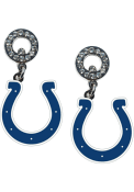 Indianapolis Colts Womens Rhinestone Earrings - Blue