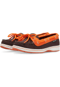 Baltimore Orioles Womens Sunset Canvas Boat Shoes - Black