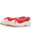 Los Angeles Angels Womens Sunset Canvas Boat Shoes - White