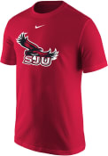 Nike Saint Josephs Hawks Cardinal Logo Tee