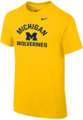 Nike Michigan Wolverines Youth Navy Blue Core Short Sleeve Tee