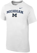 Nike Michigan Wolverines Youth White Core T-Shirt
