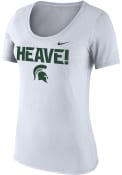 Michigan State Spartans Womens Nike Heave! T-Shirt - White