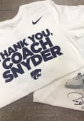 Nike K-State Wildcats White Thank You, Coach Snyder Tee