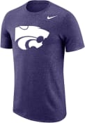 K-State Wildcats Purple Marled Nike Short Sleeve T Shirt