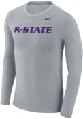 K-State Wildcats Nike Marled T Shirt - Grey