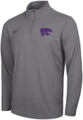 Nike Mens Grey K-State Wildcats Intensity 1/4 Zip Pullover