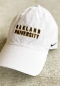 Oakland University Golden Grizzlies Nike Campus Adjustable Hat - White