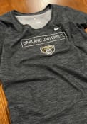 Oakland University Golden Grizzlies Womens Nike Dry Slub T-Shirt - Black