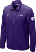 Nike Mens Purple K-State Wildcats Cats Script 1/4 Zip Pullover