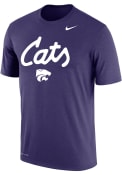 K-State Wildcats Purple Dri-FIT Cats Script Nike Short Sleeve T Shirt