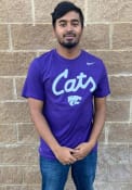K-State Wildcats Nike Dri-FIT Cats Script T Shirt - Purple