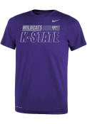 K-State Wildcats Youth Nike Legend Sideline T-Shirt - Purple