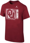 Oklahoma Sooners Youth Nike LR Facility Sideline T-Shirt - Cardinal