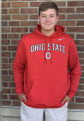 Ohio State Buckeyes Nike Arch Mascot Club Fleece Hooded Sweatshirt - Red