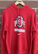 Ohio State Buckeyes Nike Football Club Fleece Hooded Sweatshirt - Red