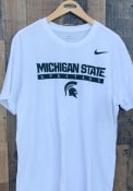 Michigan State Spartans Nike Dri-FIT Stacked T Shirt - White