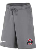 Ohio State Buckeyes Nike Club Fleece Shorts - Grey