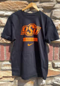 Oklahoma State Cowboys Nike Core Baseball T Shirt - Black