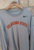 Oklahoma State Cowboys Nike Dri-FIT Arch Name T Shirt - Grey