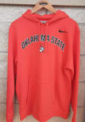 Oklahoma State Cowboys Nike Club Fleece Arch Mascot Hooded Sweatshirt - Orange