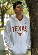 Texas Longhorns Nike Arch Mascot Club Fleece Hooded Sweatshirt - White
