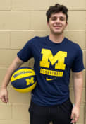 Michigan Wolverines Nike Dri-FIT Basketball T Shirt - Navy Blue