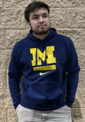 Michigan Wolverines Nike Club Fleece Hooded Sweatshirt - Navy Blue