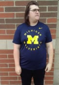 Michigan Wolverines Nike Legend Circle Graphic T Shirt - Navy Blue