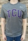TCU Horned Frogs Nike Dri-FIT Arch Name T Shirt - Charcoal