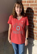 Ohio State Buckeyes Womens Nike Triblend Mid T-Shirt - Red