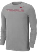 Temple Owls Nike Sideline Team Issue T Shirt - Grey