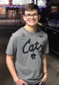 K-State Wildcats Nike Tonal Cats Script DriFit T Shirt - Charcoal