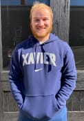 Xavier Musketeers Nike Club Fleece Hooded Sweatshirt - Navy Blue