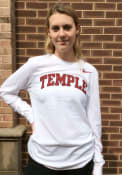 Temple Owls Nike Dri-FIT Arch Name T Shirt - White